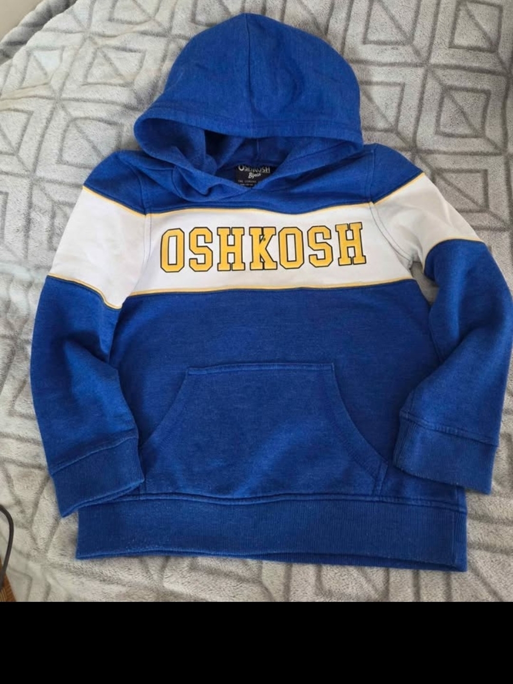 OshKosh B'gosh Blue & White Hooded Pullover Sweatshirt for Kids